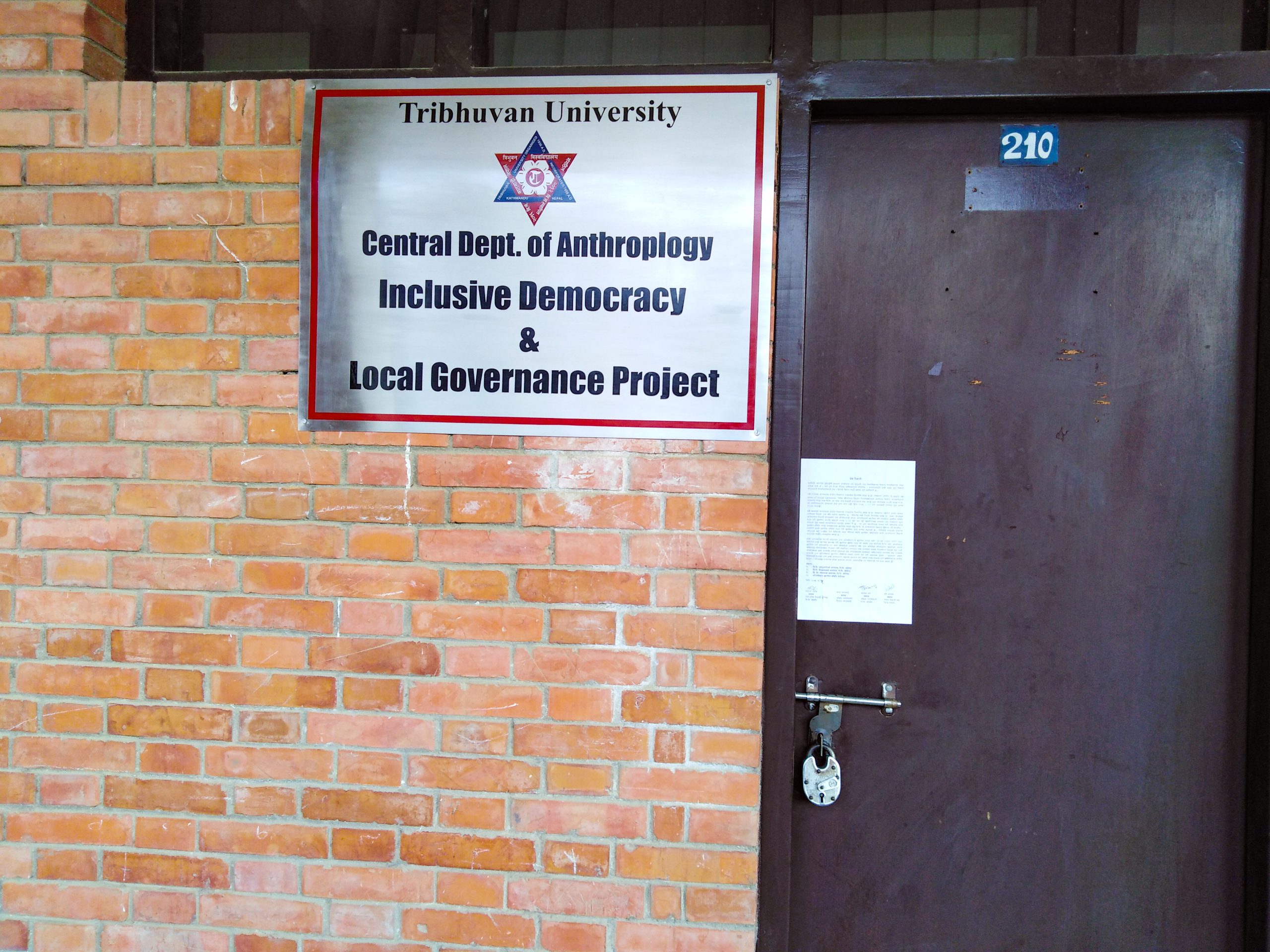 मानवशास्त्र केन्द्रीय विभागमा तालाबन्दी गर्ने विद्यार्थी संगठनको चेतावनी