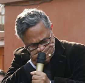 डा. सूर्यराज आचार्य पत्रकार सम्मेलनमै भक्कानिए