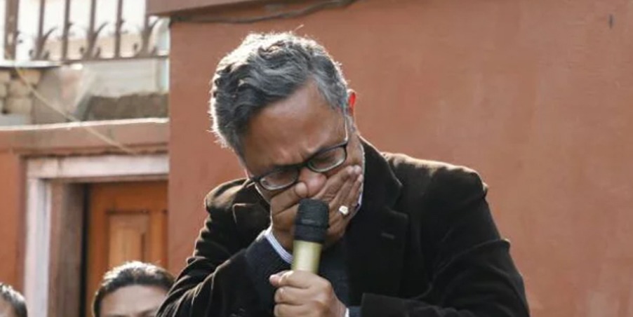 डा. सूर्यराज आचार्य पत्रकार सम्मेलनमै भक्कानिए