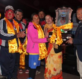 प्रथम अध्यक्ष रनिङ शिल्ड सम्पन्न, माप्य दुधकोशी ७ लाई महिला भलिबल उपाधी