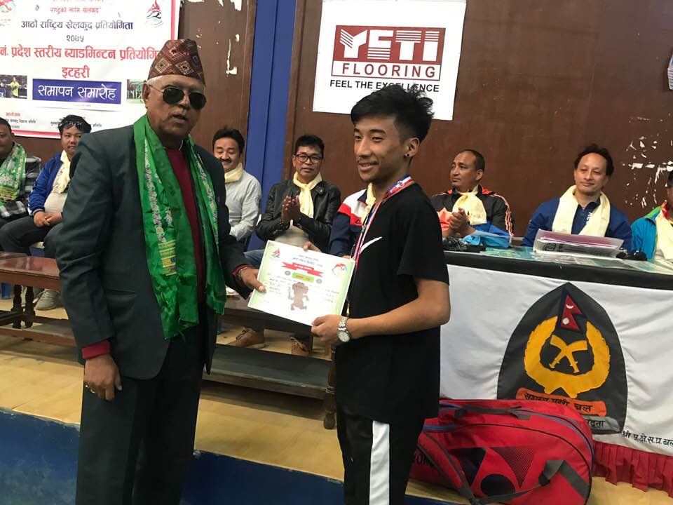 आठौ क्षेत्रिय ब्याटमिन्टन प्रतियोगितामा सोलुखुम्बुका पेम्बा शेर्पा प्रथम