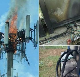 एनसेलको  विभिन्न टावरहरूमा आगजनी