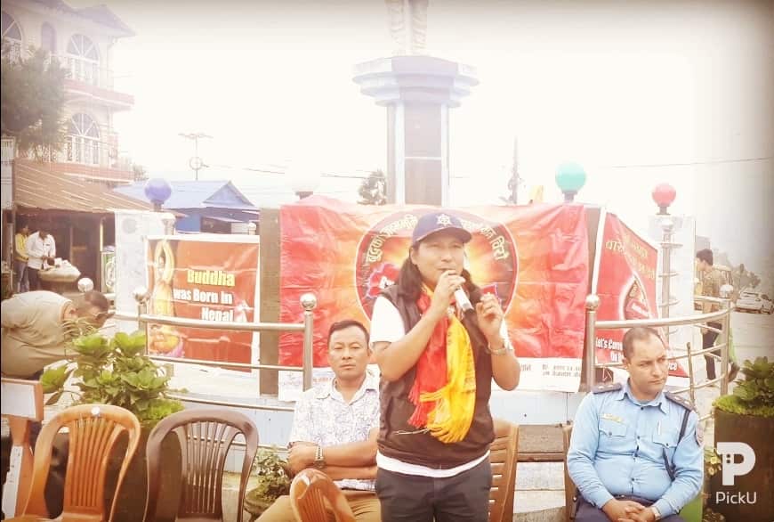 धीरज राईले भेडेटारको ५० होटलमा टाँसे बुद्धको स्टिकर