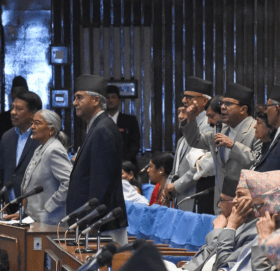 संसदमा कांग्रेस र राजपाको नाराबाजी, बैठक अवरुद्ध