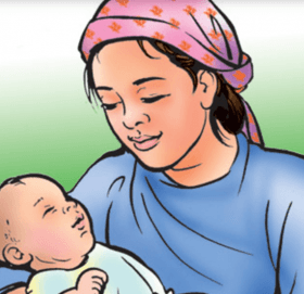 भाले, अण्डा र घ्यू बोकेर सुत्केरीको घरमा गाउँपालिका अध्यक्ष