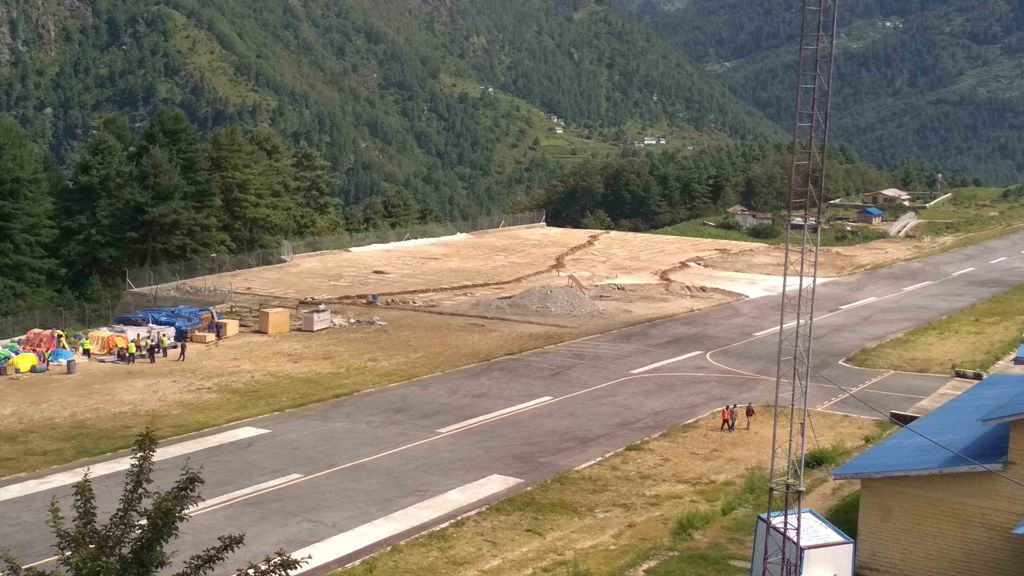 फाप्लु विमानस्थलको हेलिकप्टर पार्किङ निर्माण अन्तिम चरणमा
