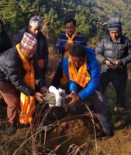 खरिखोला मगर समाजको सामुदायिक भवनको सिलन्यास