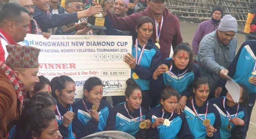 होङ्गाजी न्यु डाइमण्डलाई हराउँदै एपीएफ च्याम्पियन