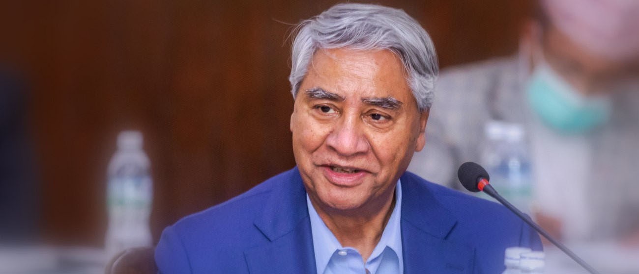 प्रधानमन्त्री देउवासँग विदेश विभाग प्रमुख लिउको भेट