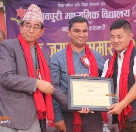 पत्रकार मिलन खालिङ सम्मानित